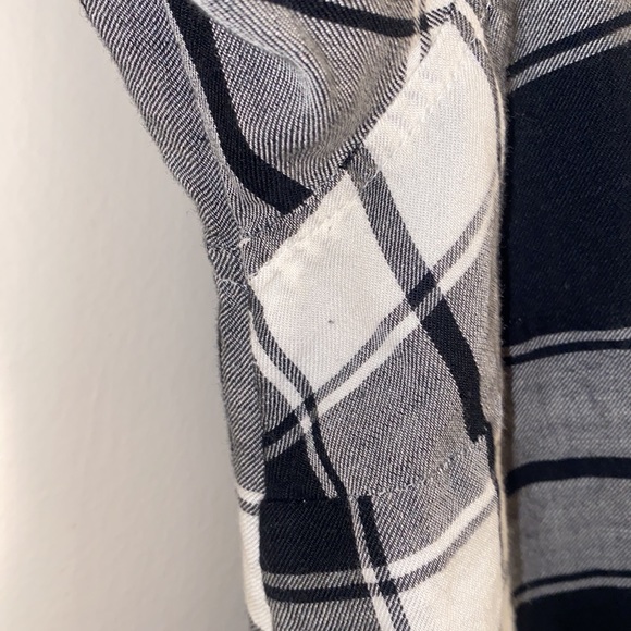Abercrombie & Fitch Medium Black White Plaid Button Up Dress - Picture 8 of 12